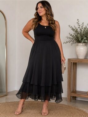 Alex Evenings Black Petite Evening Skirt